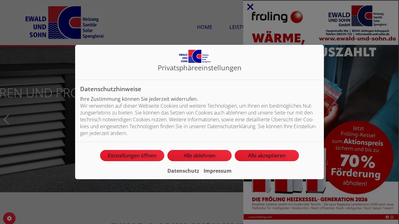 Website von Ewald & Sohn